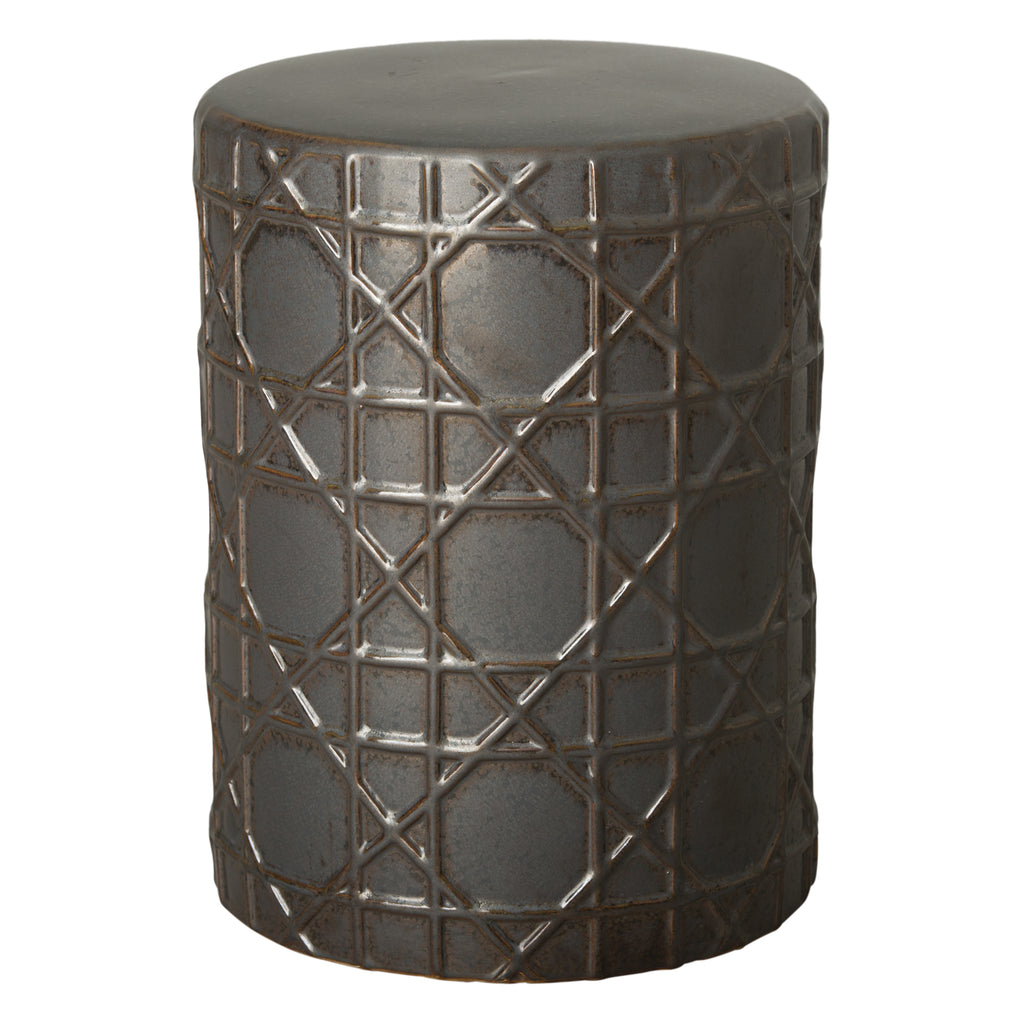 Cane Style Stool in Gunmetal 11212GM