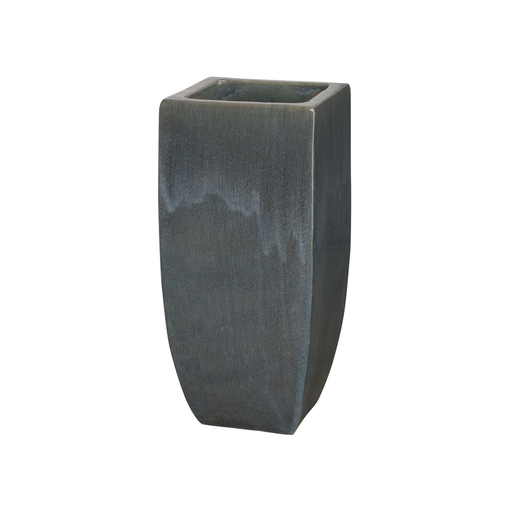 Skyline Tall Square Planter in Storm Gray 12135SG-2