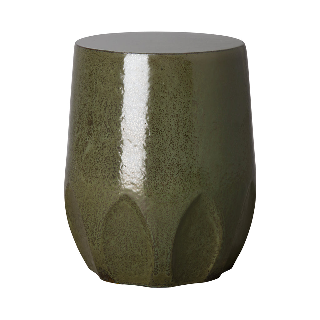 Calyx  Stool in Metallic Green 0544MG