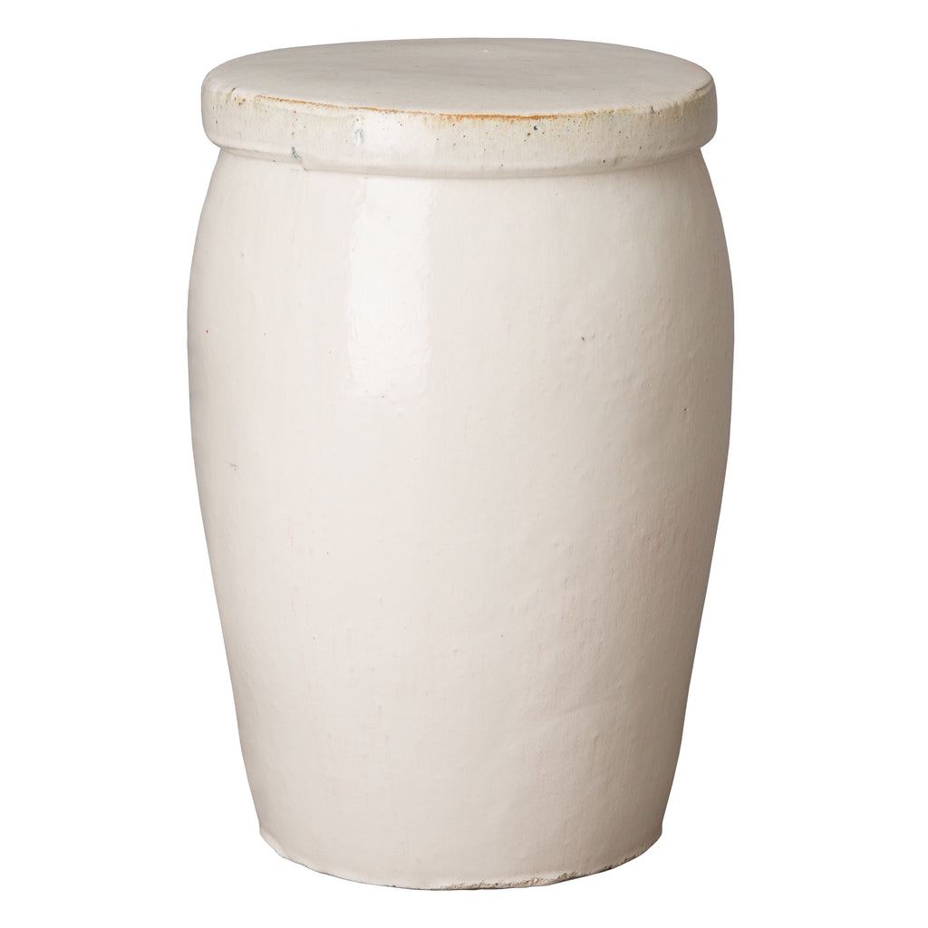 Drum Too Stool in Distressed White 12041WT