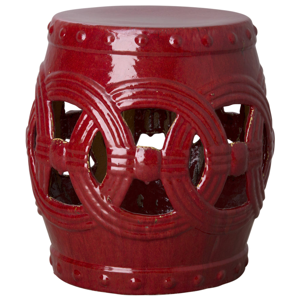 Eternity Ceramic Stool/Table in Red 09412RD