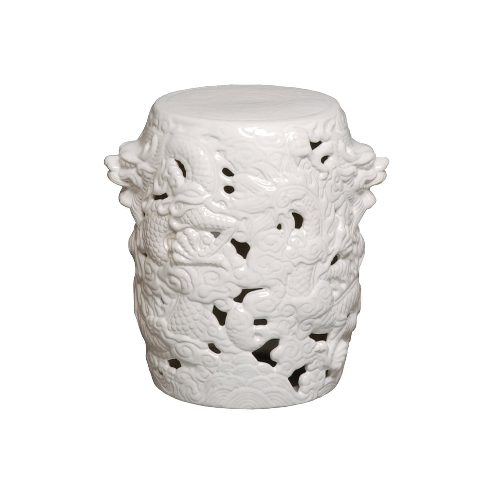 Dragon Stool in White 1202WT