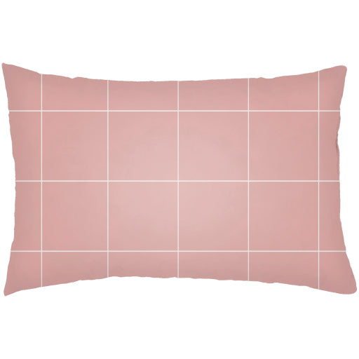 gridwork outdoor pillow dusty pink white GDW001-2020