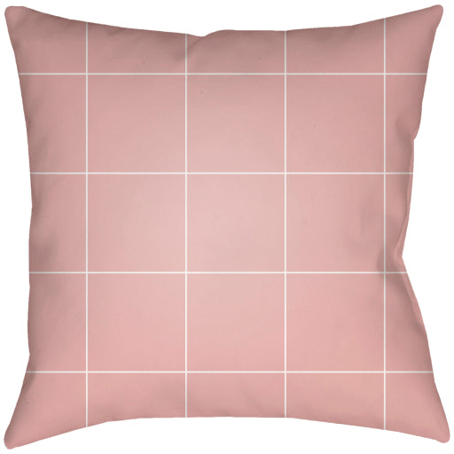 gridwork outdoor pillow dusty pink white GDW001-1818