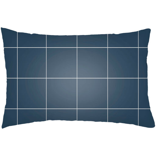 gridwork outdoor pillow navy white GDW004-2020