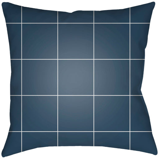 gridwork outdoor pillow navy white GDW004-1818