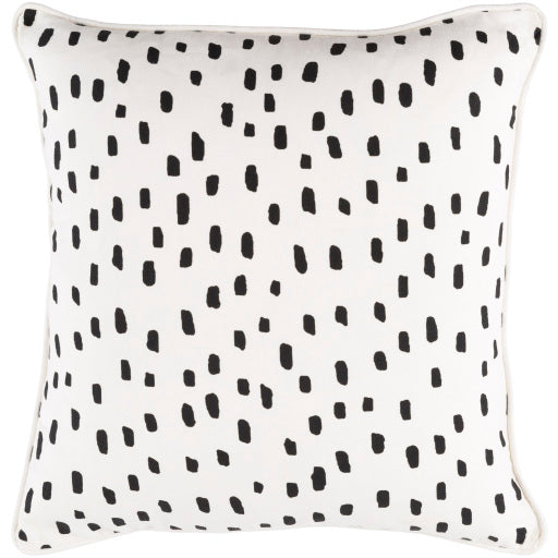 glyph accent pillow ivory black GLYP7074-1818