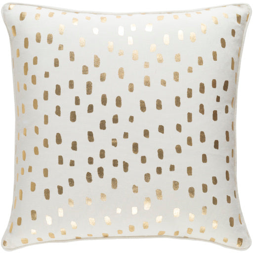 glyph accent pillow cream metallic gold GLYP7075-1818