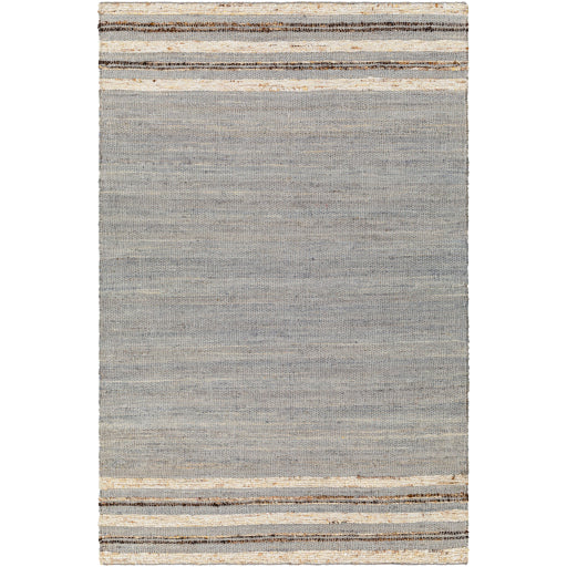 geneva jute wool handwoven area rug charcoal with light beige black peach GNV2301-576