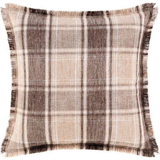 glenwood accent pillow medium brown black tan cream GNW002-1818