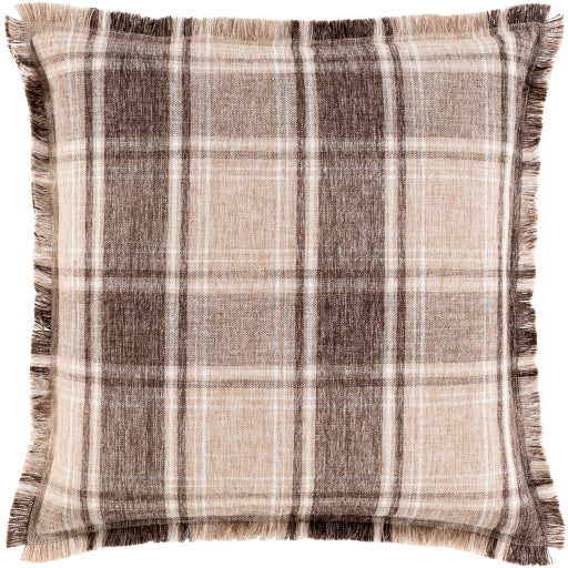 glenwood accent pillow medium brown black tan cream GNW002-1818P