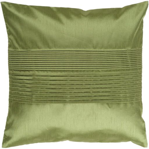 solid pleated accent pillow olive HH013-1818