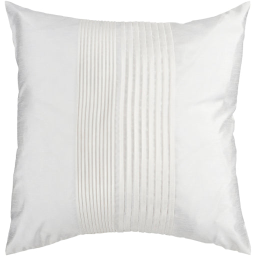 solid pleated accent pillow white HH017-1818