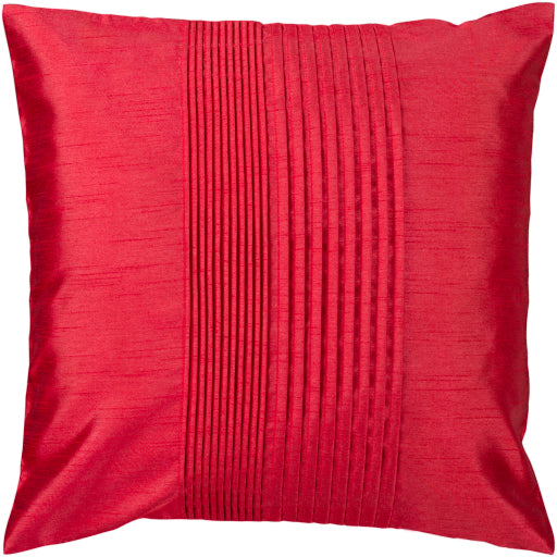 solid pleated accent pillow red HH025-1818