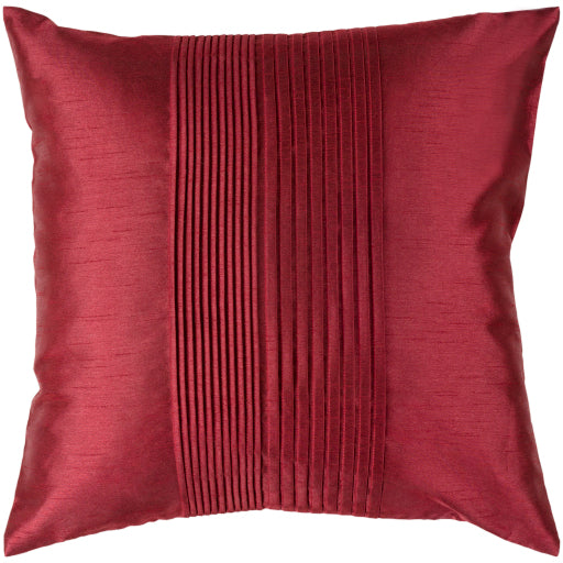 solid pleated accent pillow burgundy HH026-1818