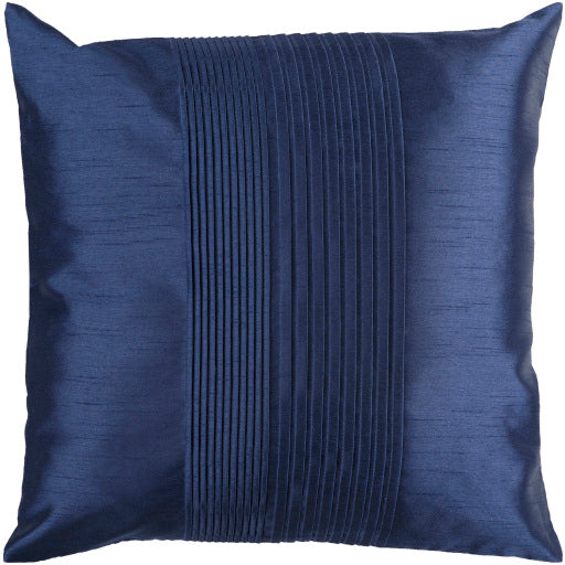 solid pleated accent pillow navy HH029-1818