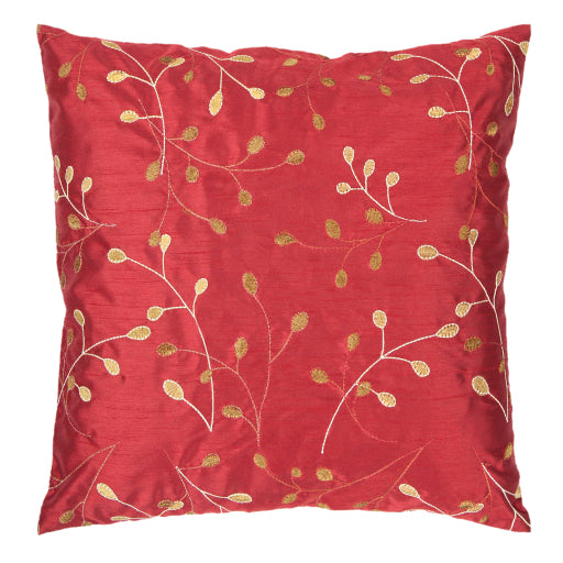 blossom ii accent pillow red medium brown cream mustard HH093-1818