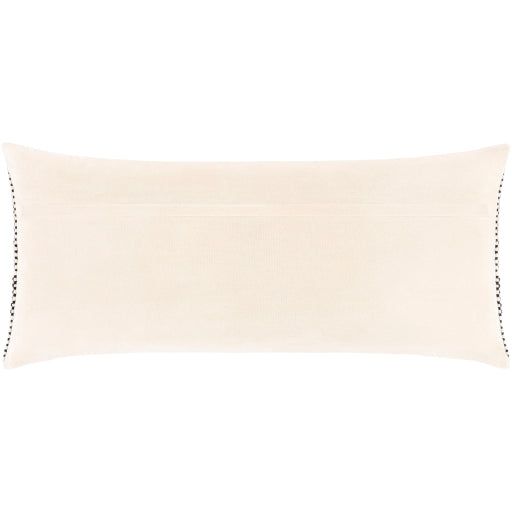 Harlow Lumbar Pillow Cream Black Back Detail. HRW002-3214D