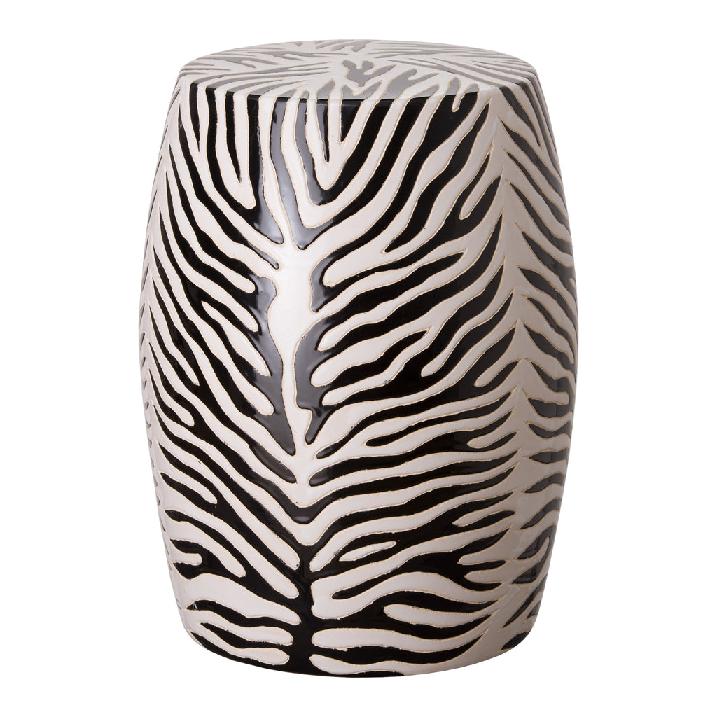 Zebra Garden Stool 1226BW