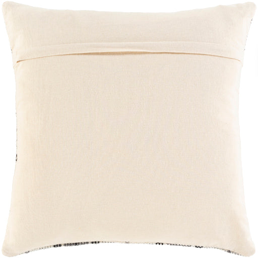 jacobean accent pillow ivory charcoal JBN002-2020