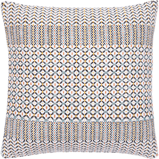 jaden accent pillow ink blue white sky blue mustard camel JDN002-1818