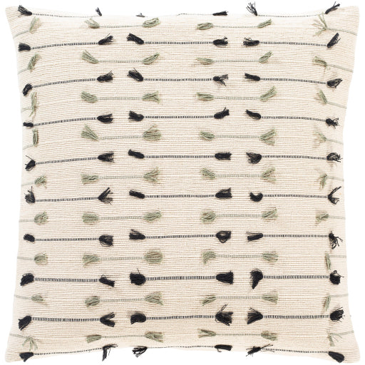 justine accent pillow black beige dusty sage JTI003-1818