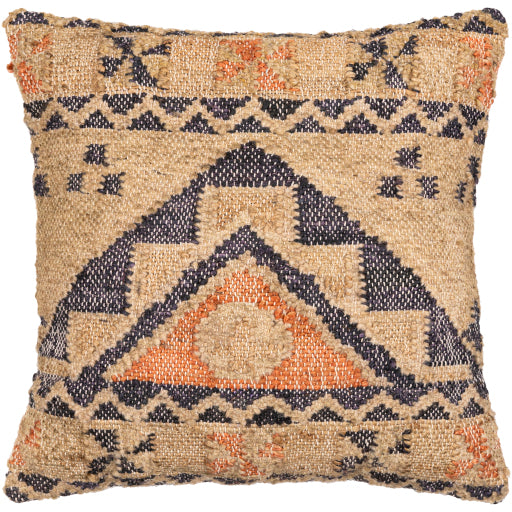 luanda accent pillow black tan orange light beige LAU003-1818