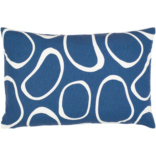 lachen lumbar pillow dark blue cream LHN001-1818P