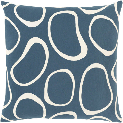 lachen lumbar pillow dark blue cream LHN001-1818