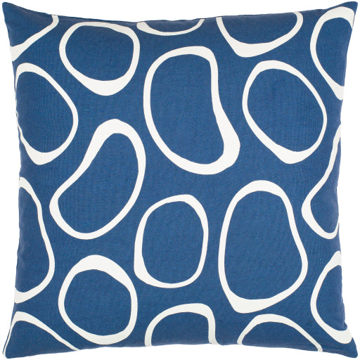 lachen lumbar pillow dark blue cream LHN001-1818D