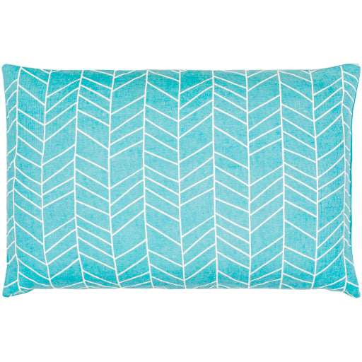 lachen lumbar pillow teal cream LHN006-1818P