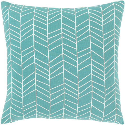 lachen lumbar pillow teal cream LHN006-1818