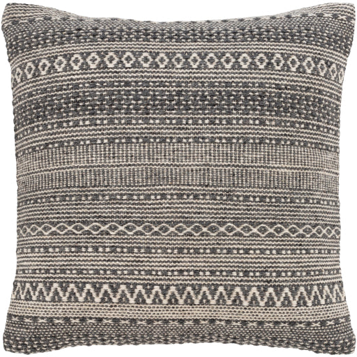 leif accent pillow charcoal ivory LIF005-2020D