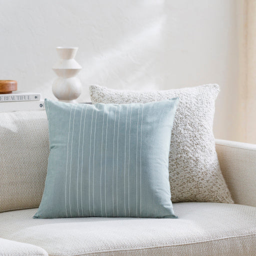 lakshmi accent pillow pale blue white LKM003-1818D