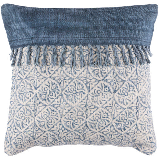 lola accent pillow pale blue navy cream LL005-2020D