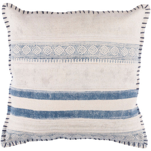 lola accent pillow navy cream pale blue LL006-1818D