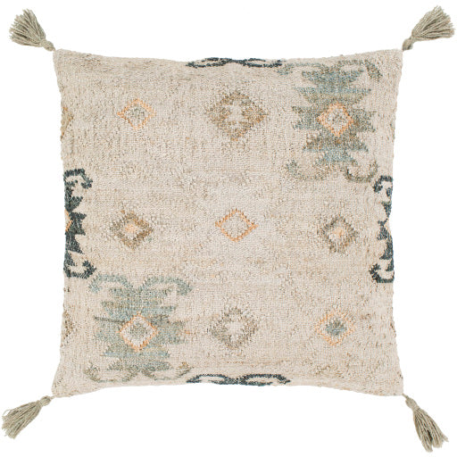 lenora accent pillow taupe oatmeal sage tan LNR002-2020