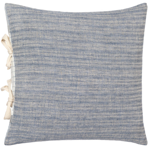 linen stripe ties accent pillow blue light beige LNT001-1818