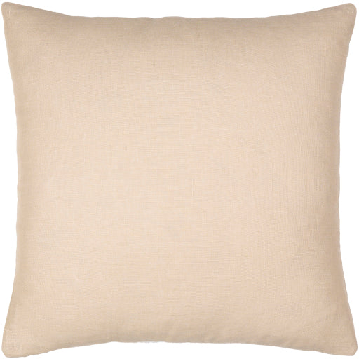 linen solid accent pillow light beige LSL004-1818D