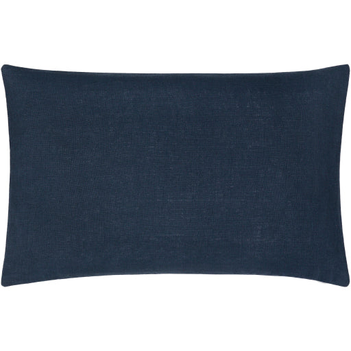 linen solid accent pillow navy LSL005-1818D