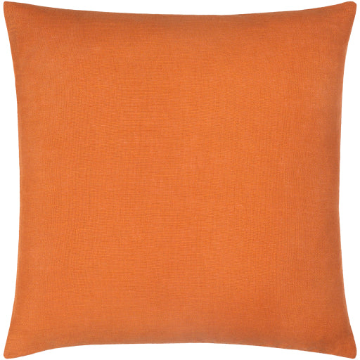 linen solid accent pillow burnt orange LSL006-1818