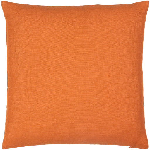 linen solid accent pillow burnt orange LSL006-1818P