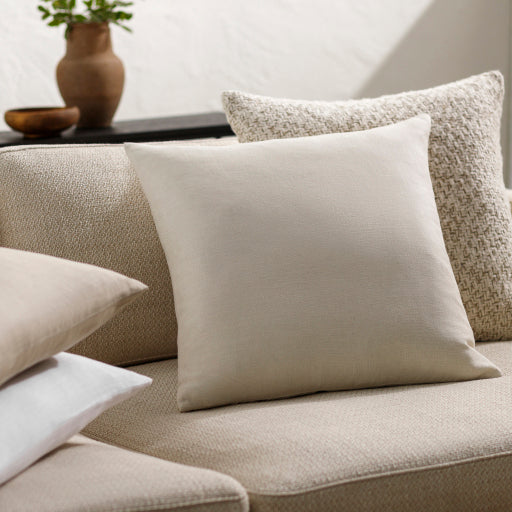 linen solid accent pillow white LSL003-2020D