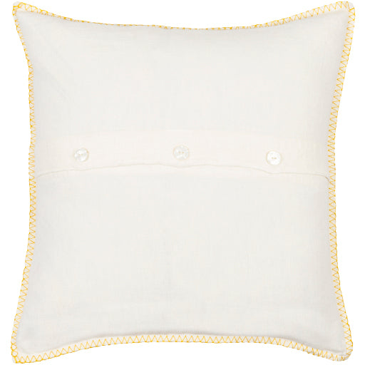 linen stripe embellished accent pillow cream mustard yellow medium gray brick red LSP002-2222D