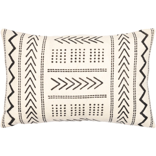 malian accent pillow cream black MAA010-1818D