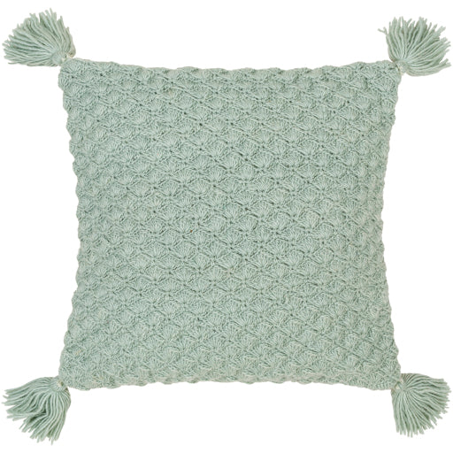 makrome accent pillow light green MKO007-1818