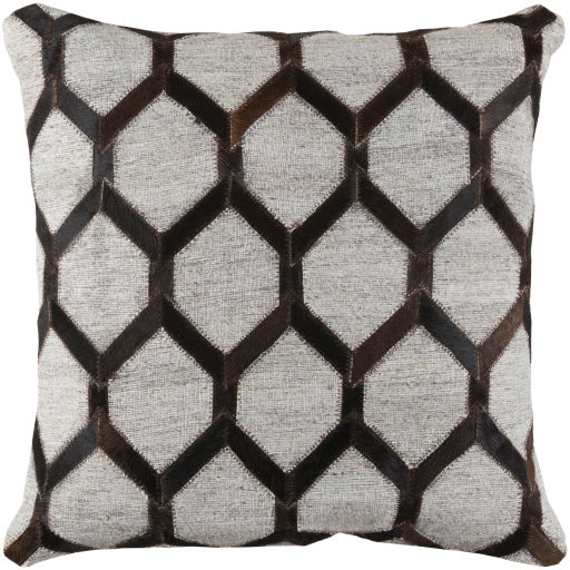 medora accent pillow black light gray dark brown MOD002-2020