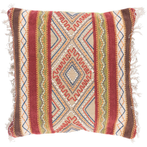 marrakech outdoor pillow dusty sage orange dark red mustard dark brown olive MR004-3030