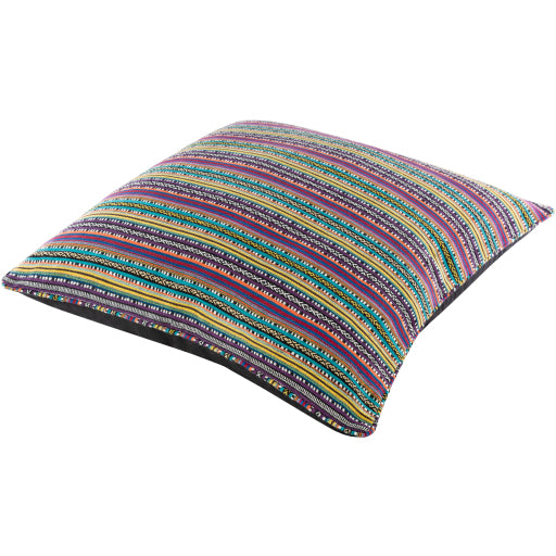 maya outdoor pillow medium purple yellow aqua MYP007-3030D