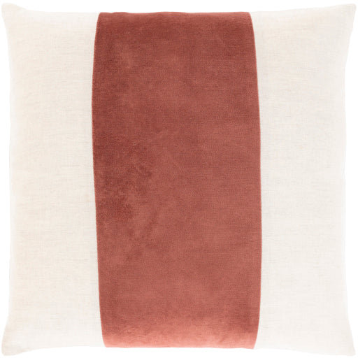 moza accent pillow brick red light beige MZA005-1818